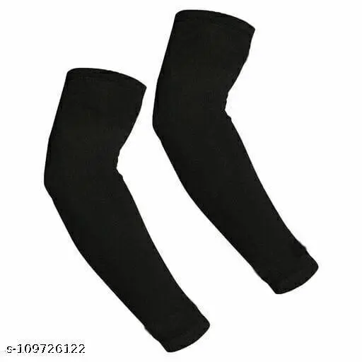 Men UV Protection Arm Sleeves Black Free Size