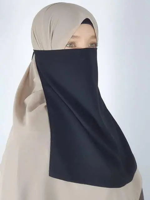 Chiffon Niqab Hijab with Dori for Women