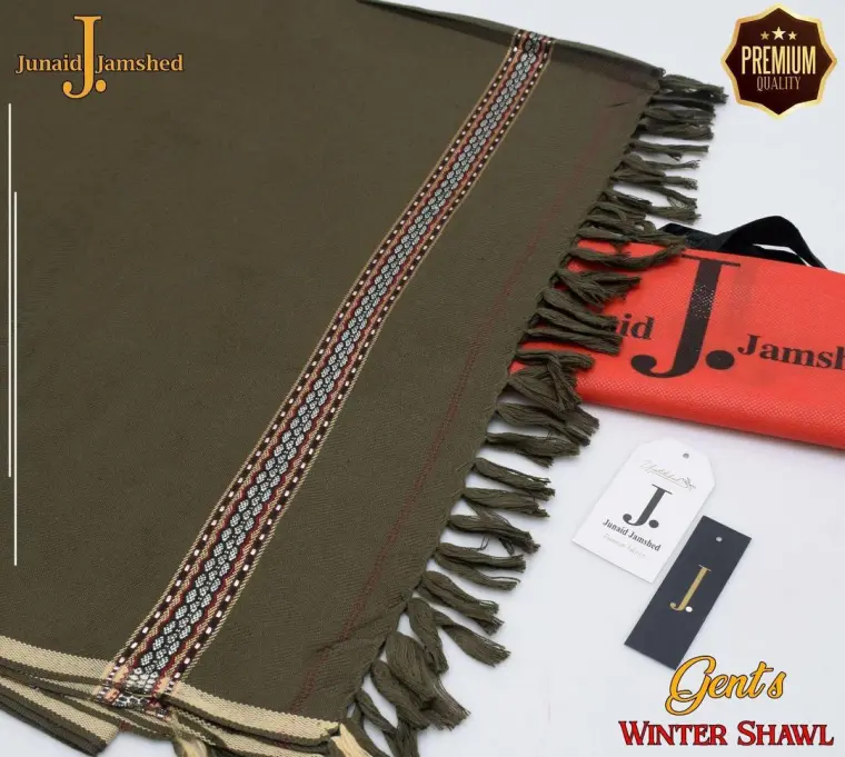 Green Embroidered Wool Shawl for Winter Pakistan
