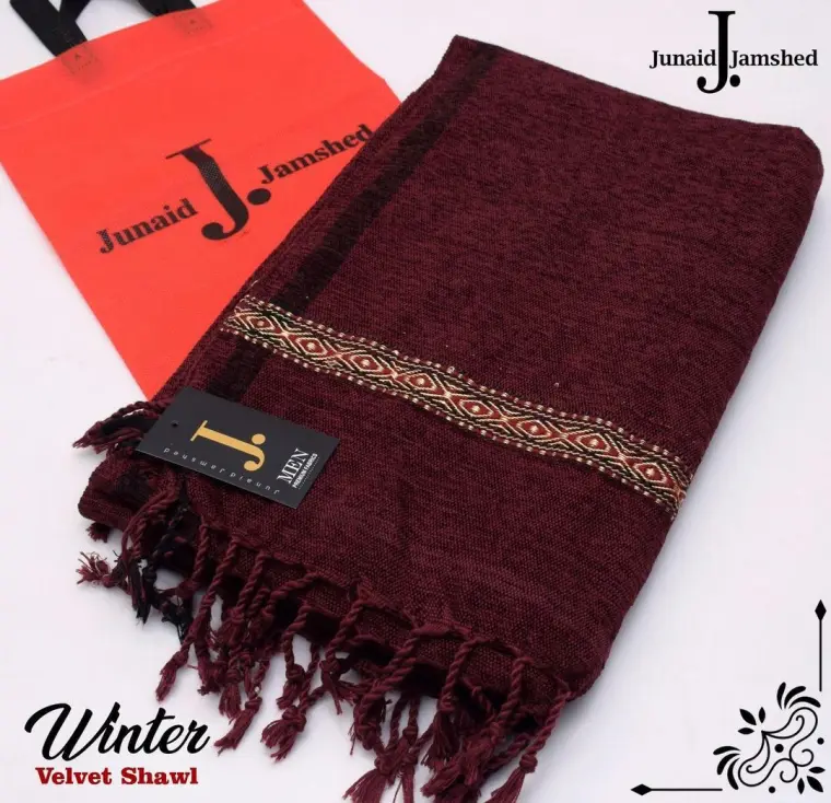 Maroon Velvet Shawl for Winter Warmth & Elegance