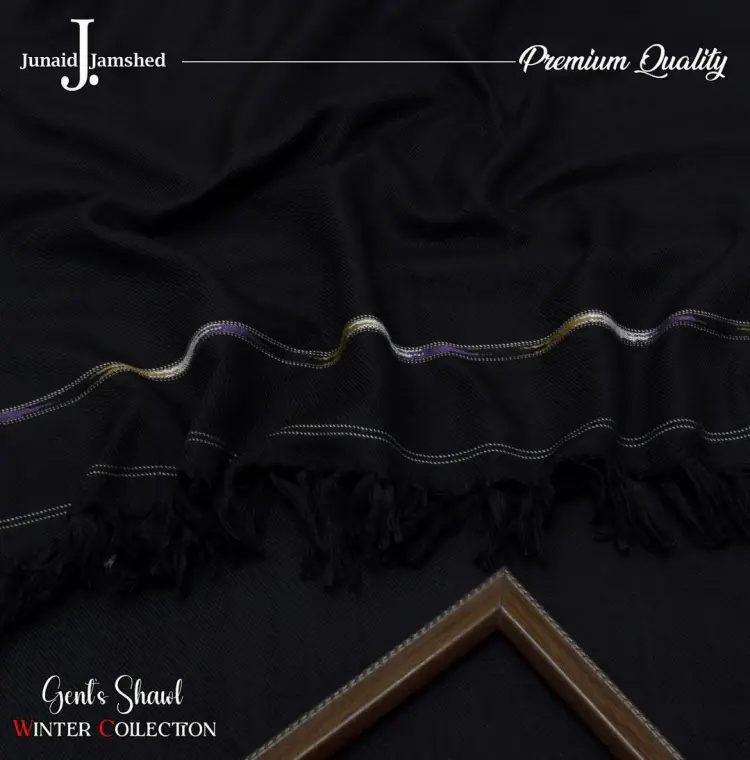 Premium Black Wool Shawl for Winter Warmth & Elegance