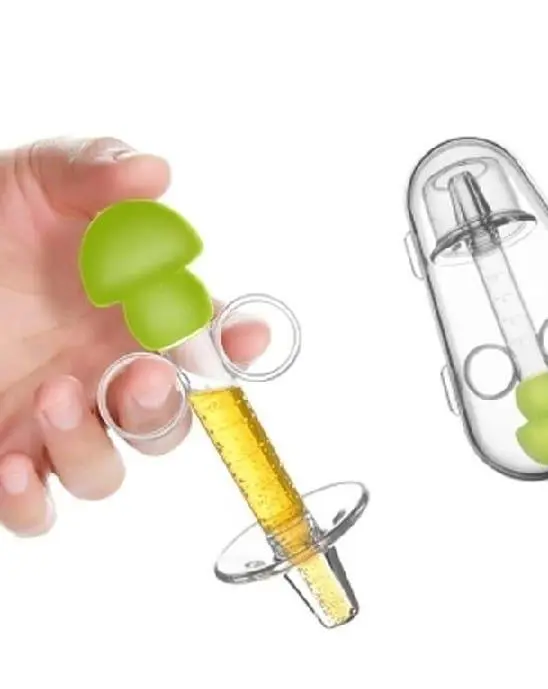 Green Silicone Medicine Feeder Set for Babies