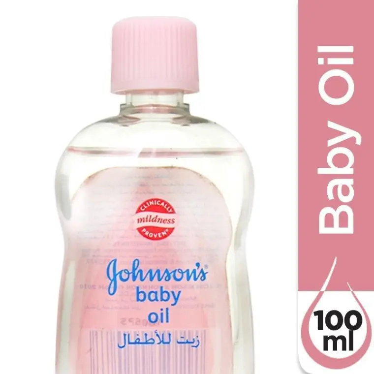 Johnson's Baby Oil 100ml Pink Bottle for Sensitive Skin