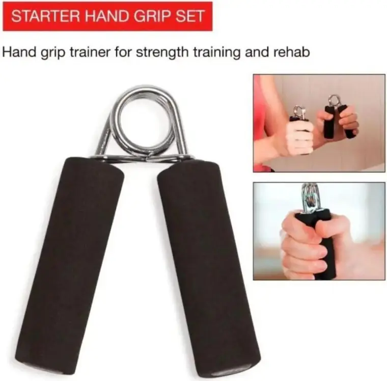 Hand Grip Strengthener Black Foam 2-Piece Set