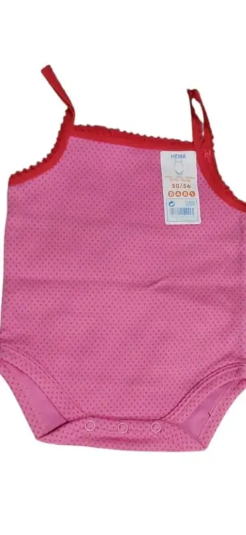 Pink Jersey V-Neck Romper Set for Baby Girls 6-9M
