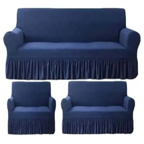 Premium Quality Mesh Sofa Cover Blue 6-Seater