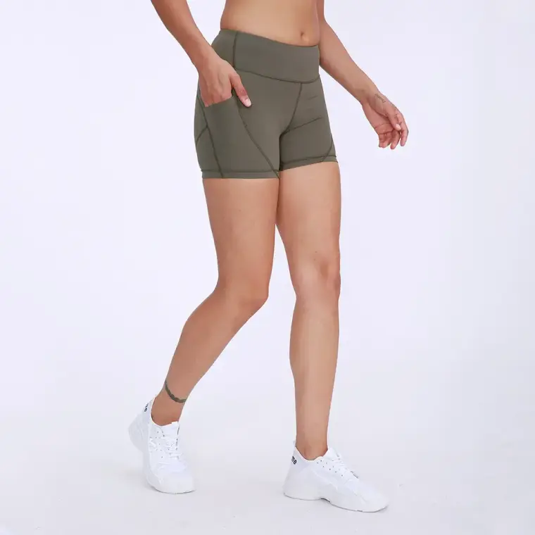 Women High Waist Yoga Shorts Black Tight Sporty Fitness Wear