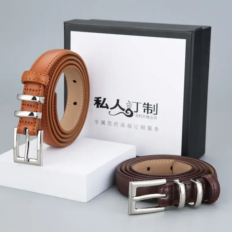 Premium Women's Leather Belt with Pin Buckle for School & Study