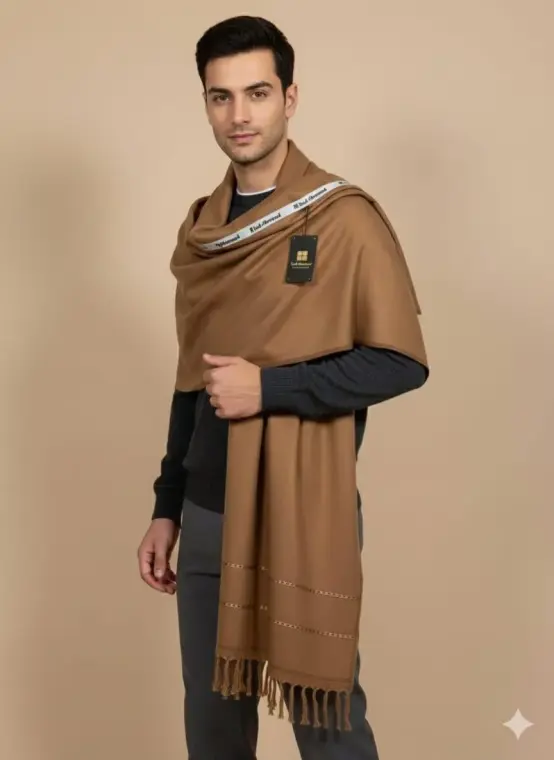 Men Wool Shawl Mustard Winter Bridal 3 Gazz