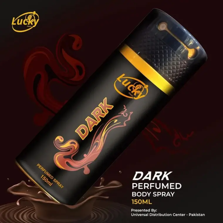 Lucky's Dark Body Spray 150ml Citrus Unisex Black