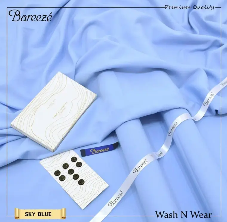Sky Blue Wash N Wear Men Suit Premium Quality