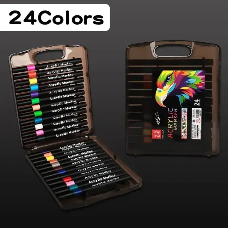 24 Color Vinyl Movie Box for Kids With Plastic box Packing Material: Acrylic