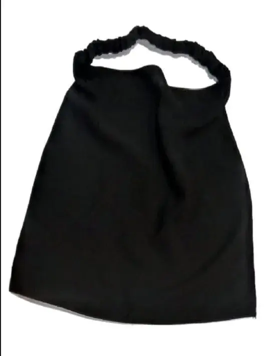 Black Chiffon Half Face Niqab Size 14 for Women Girls