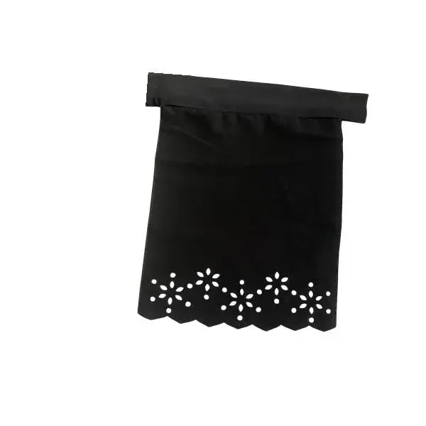 Black Saudi Niqab with Laser Cut Design