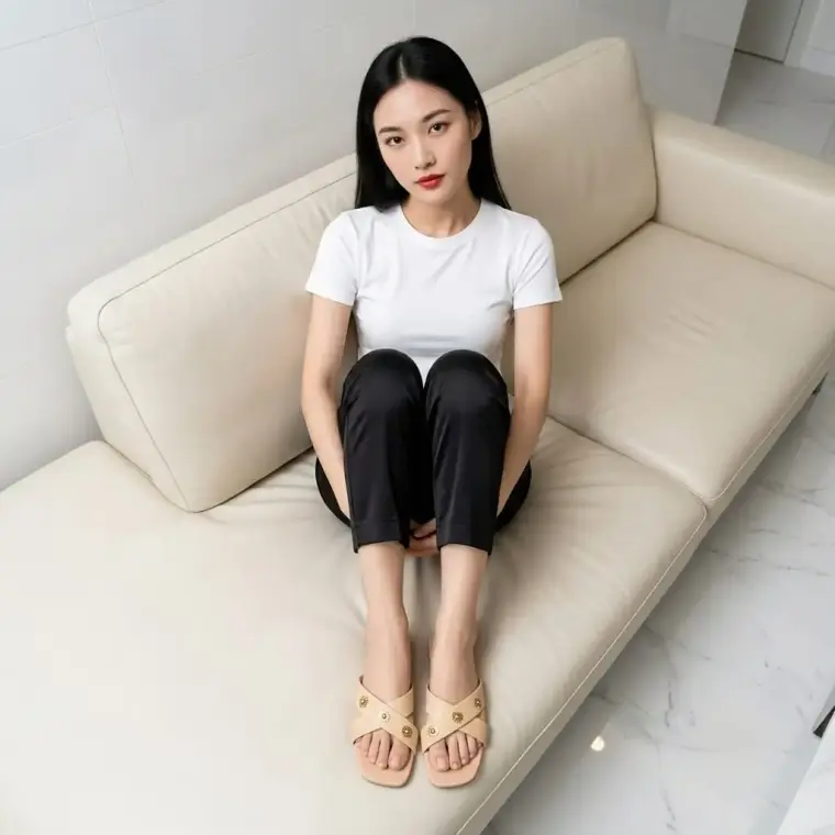 Women's Elegant Cross Strap Casual Flat Slippers
