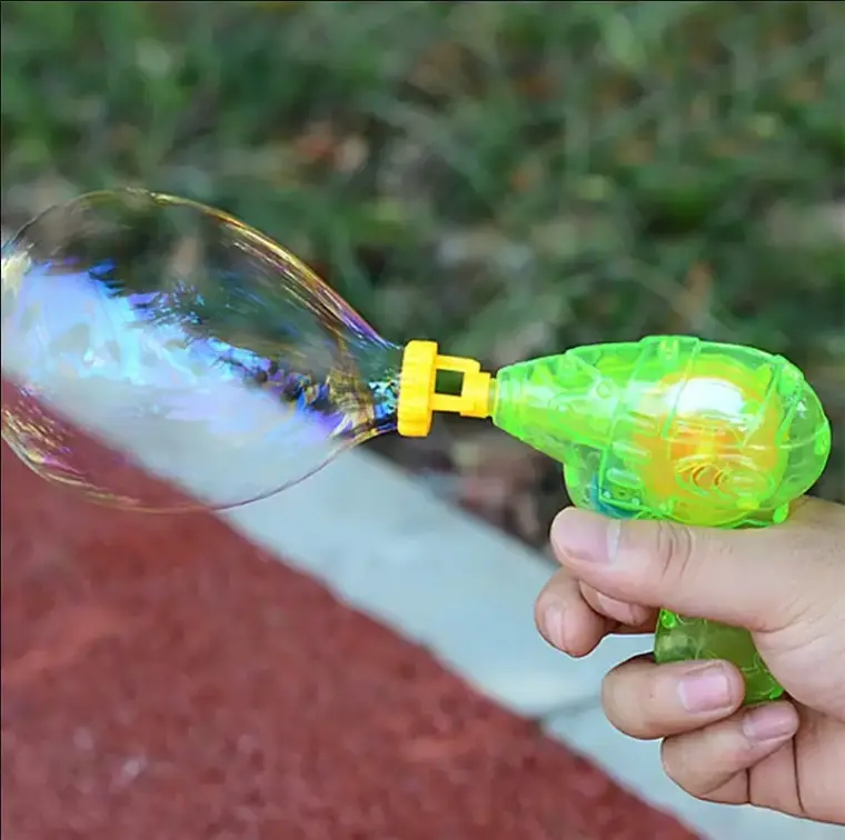 Cute Bubble Blower Toy With Lights and Bubble Soap Included For Kids