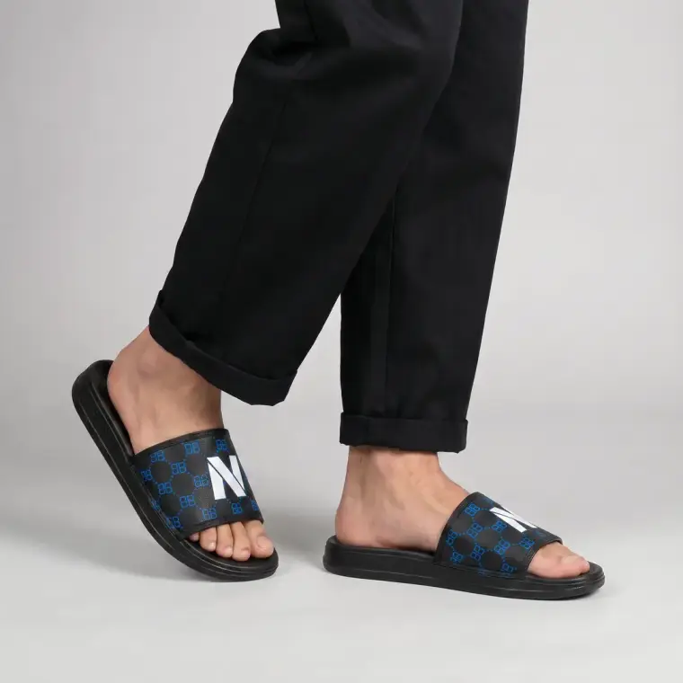Men's Printed Slide Slippers – Stylish Casual Summer Slides with Comfortable Lightweight Sole for Daily Wear