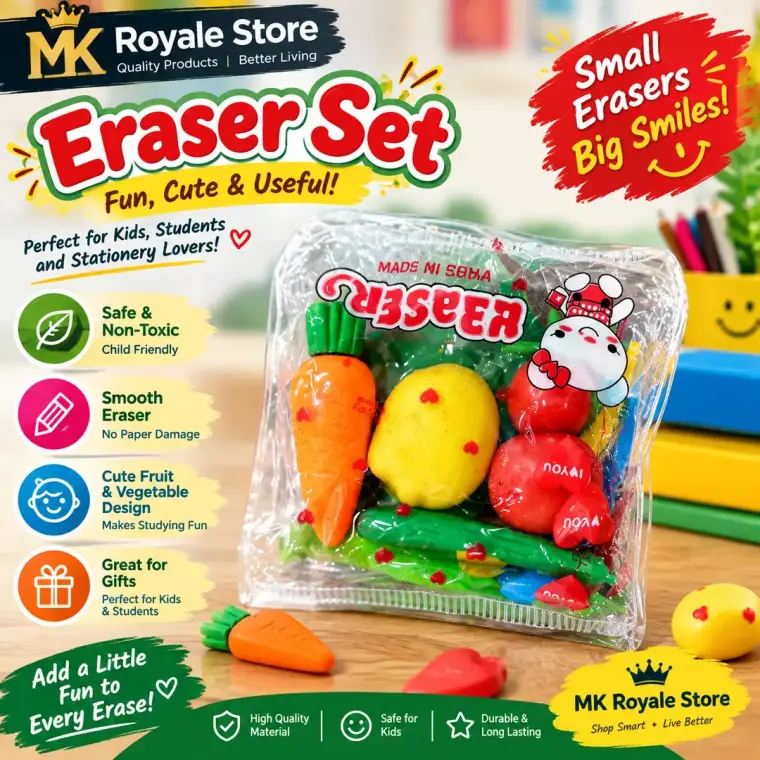 This Eraser Has A Pvc-Free Construction. Soft & Gentle Eraser For All Lead And Color Pencils. Erases Without Damaging The Paper. Easily Erase Graphite Pencil Writing From All Surfaces. Super Clean And Dust-Free Eraser. Perfect For School, Office & Home. Calculator