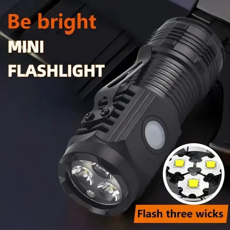 Mini Portable Outdoor Rechargeable LED Flashlight