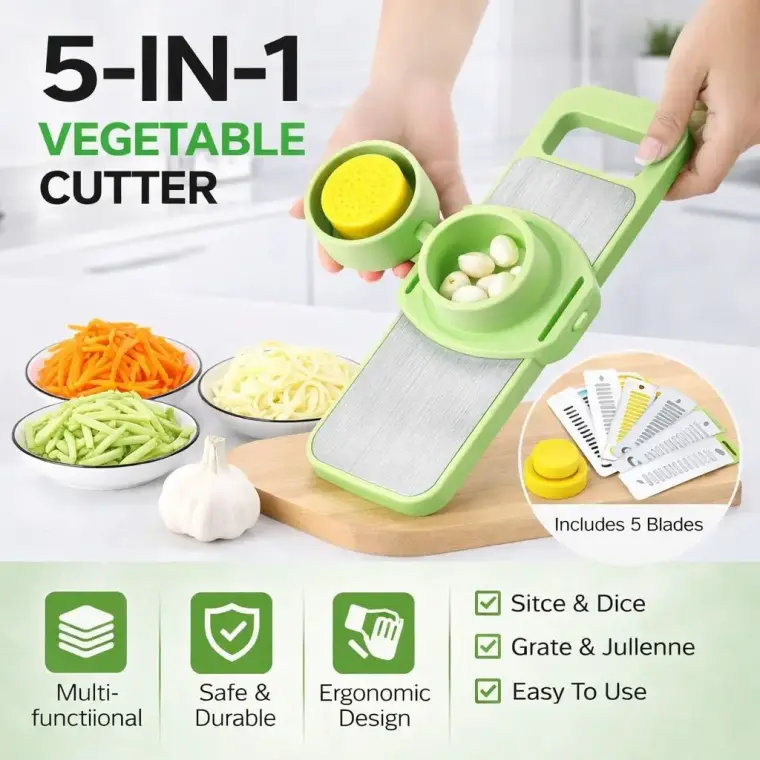 Imported 5 in 1 Vegetable Cutter & Slicer