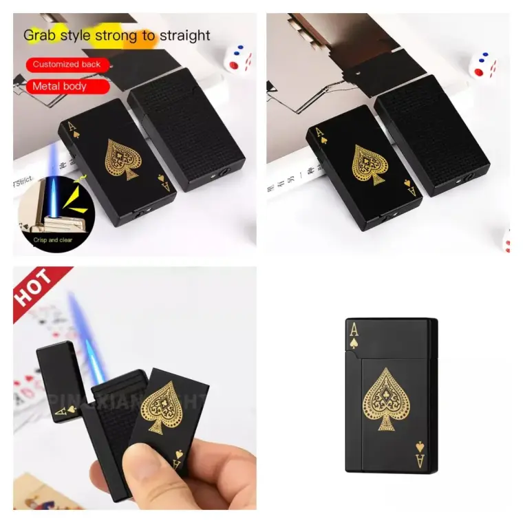 KING Fancy Ace Refillable Lighter – Reusable Pocket Lighter