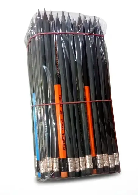 Premium HB Pencils 144 Pack with Rubber Head Eraser Top