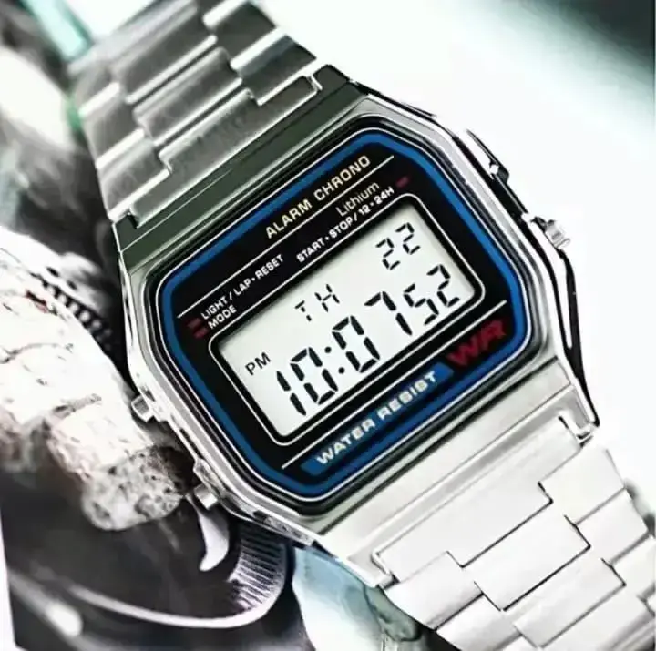 Stainless Steel Digital Display Watch For Men