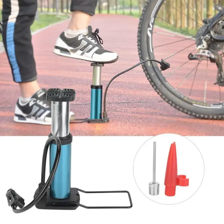 Big Metal Foot Pump For Car Bike Bicycle Tyre Inflation Kit