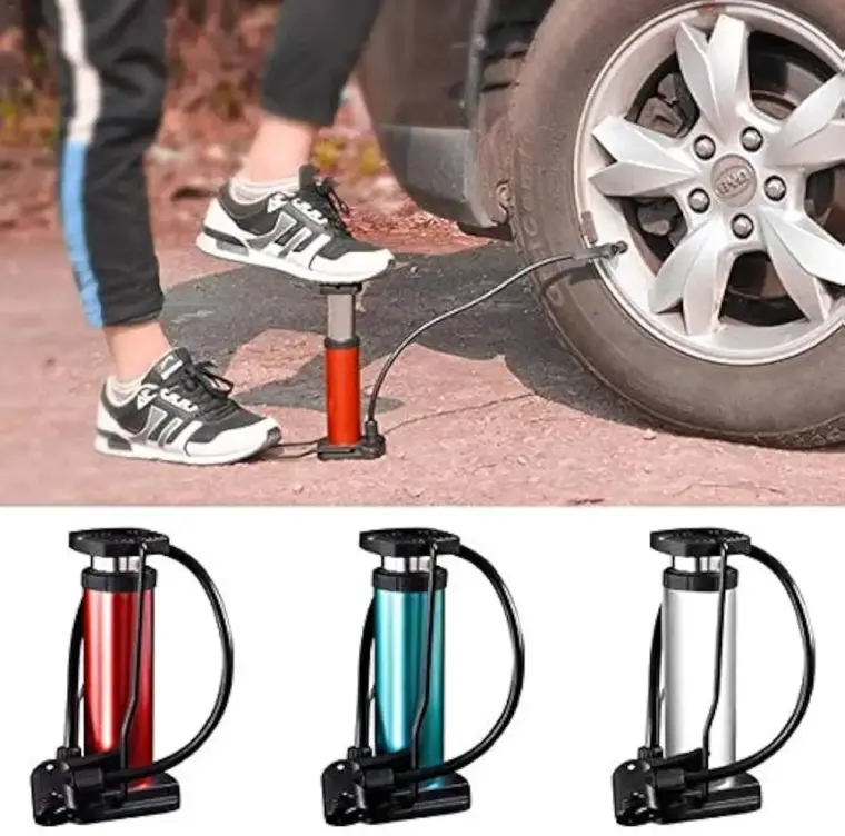 2 Pcs Portable Manual Foot Air Pump For Tyres