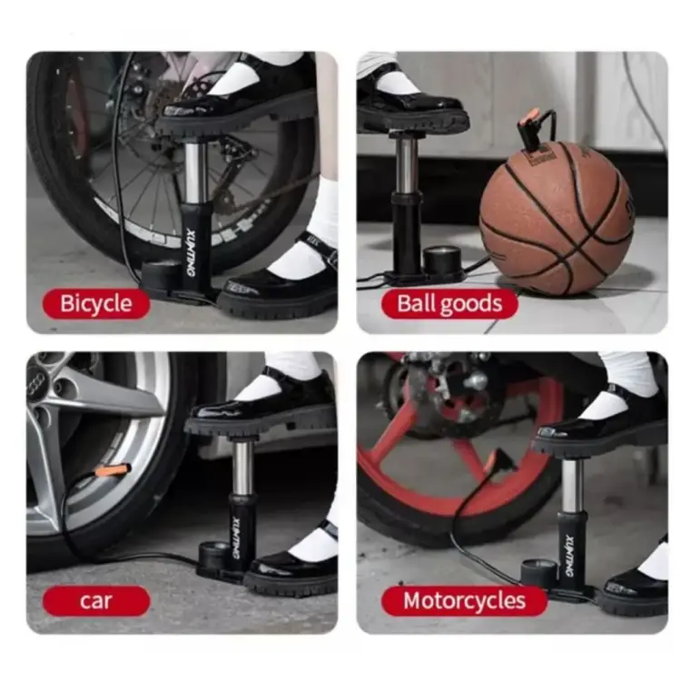 Portable Manual Air Pump Foot Inflator For Bike Car Ball