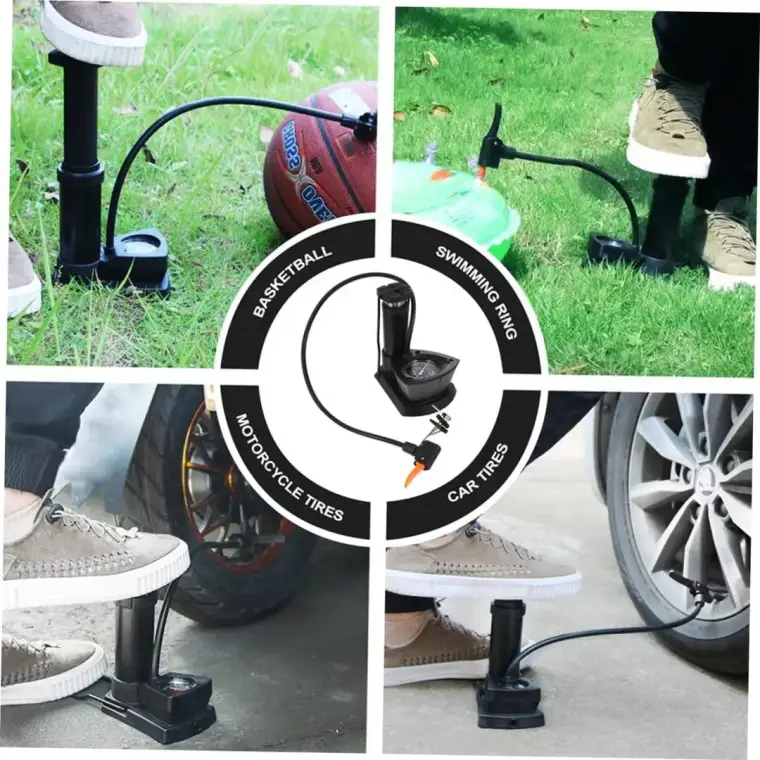 Universal Foot Operated Pump For Bicycle Car Bike Tyre