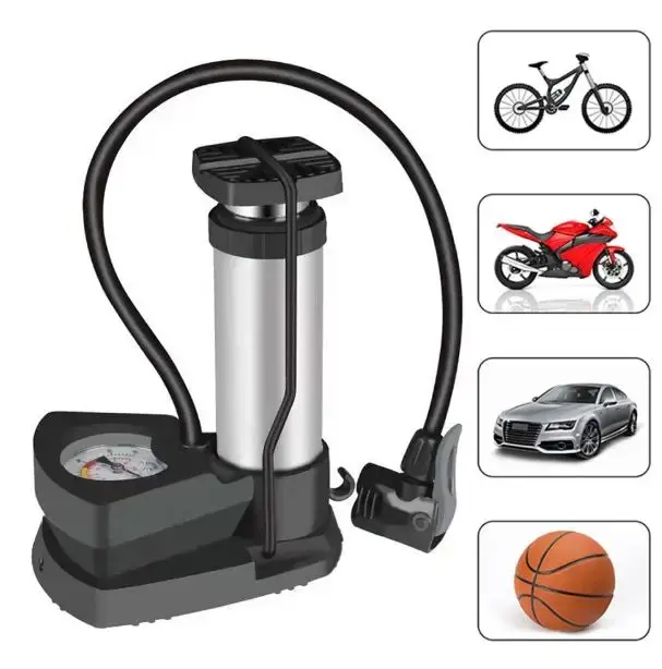 Multi Nozzle Foot Air Pump Tyre Inflator For Cycle Bike
