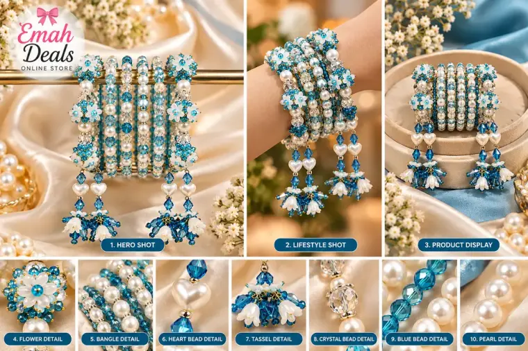28 Pcs Acrylic Plated Crystal Kara Bangle