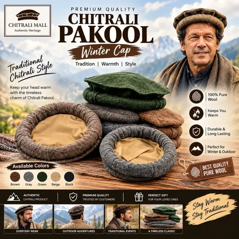 Premium Pure Wool Chitrali Pakol