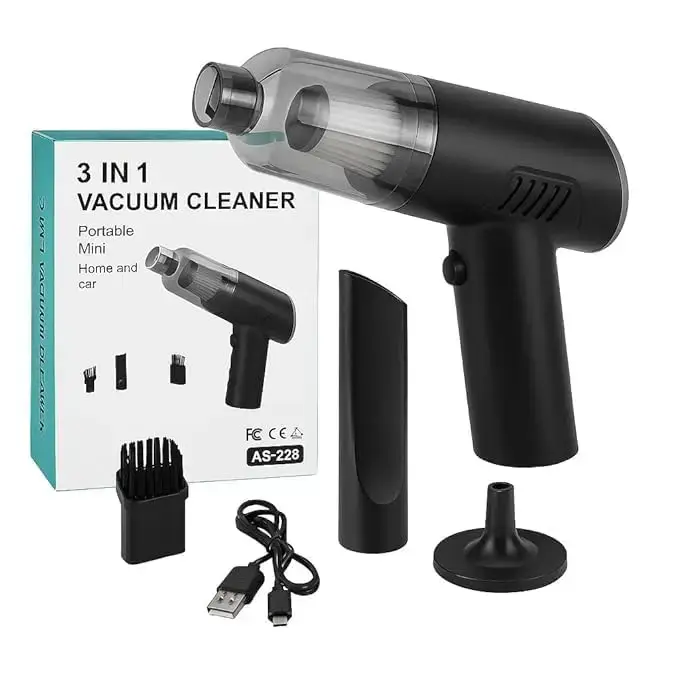 3 IN 1 Portabel Mini Car Vacuum Cleaner