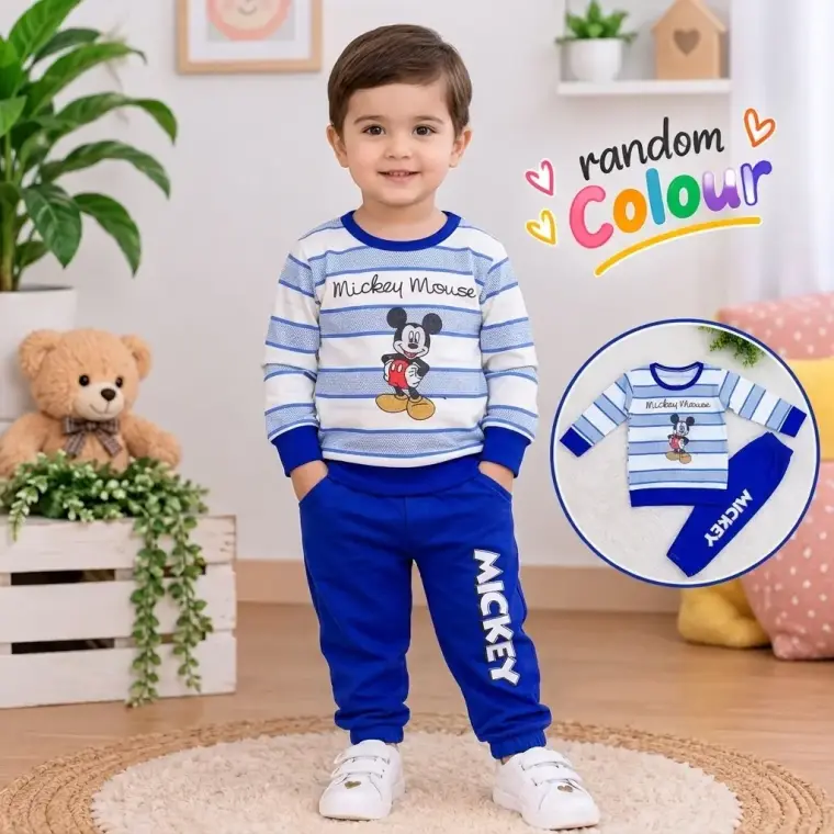 Winter Collection 2 Pcs Boy's Shirt And Trouser Set