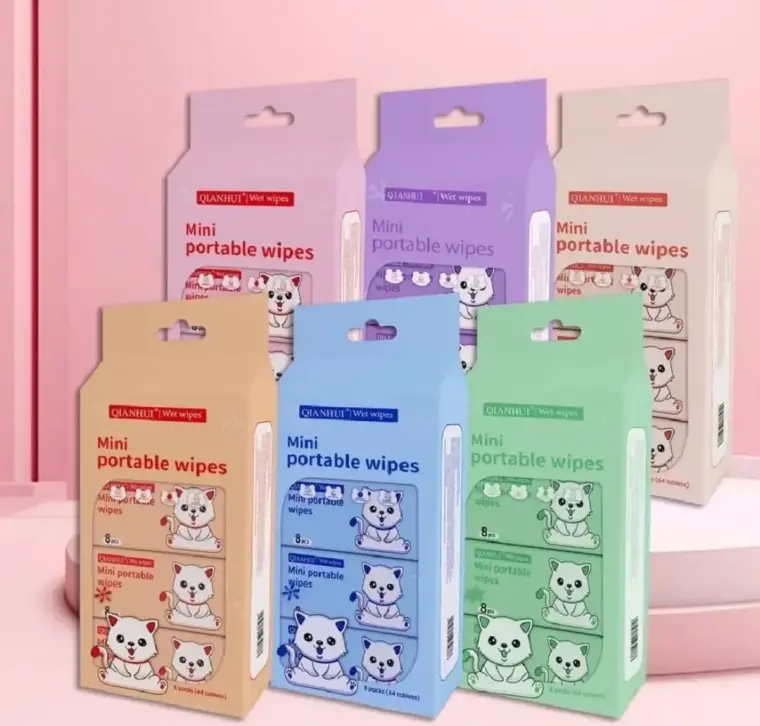 CUTE Wipes Tissue Can for Cleaning Face(Random color)
