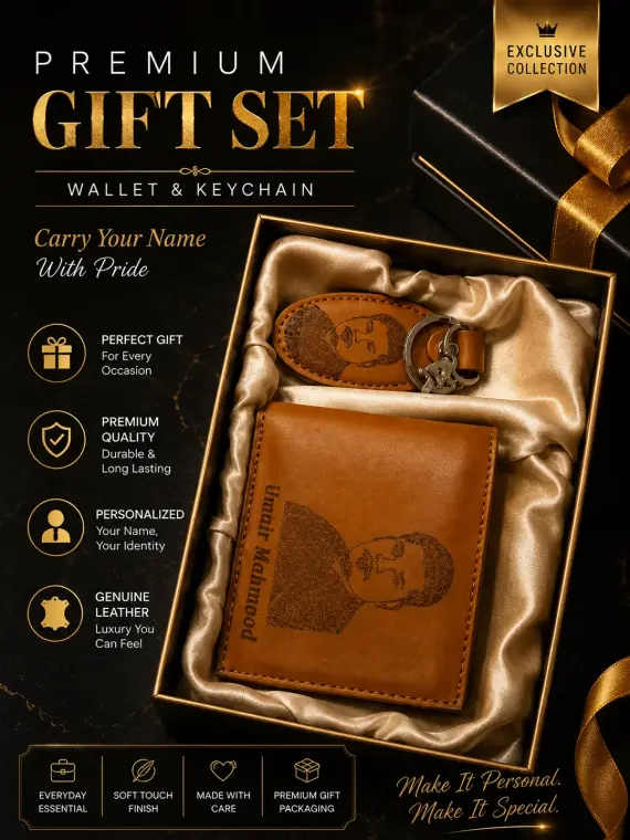 Customize name Men's Leather Wallet