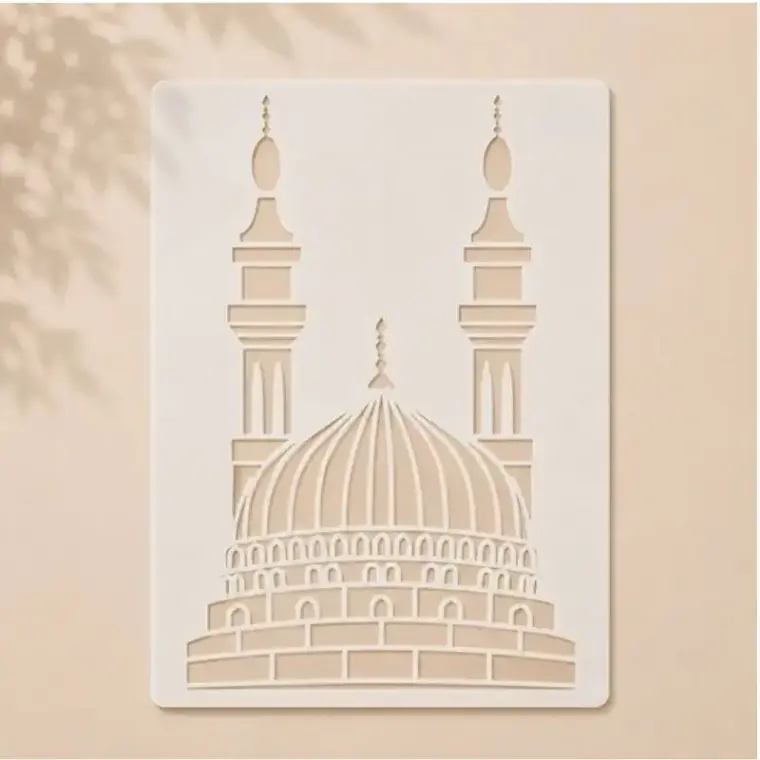 Casvena Harmony Mosque Stencil for Wall and Canvas