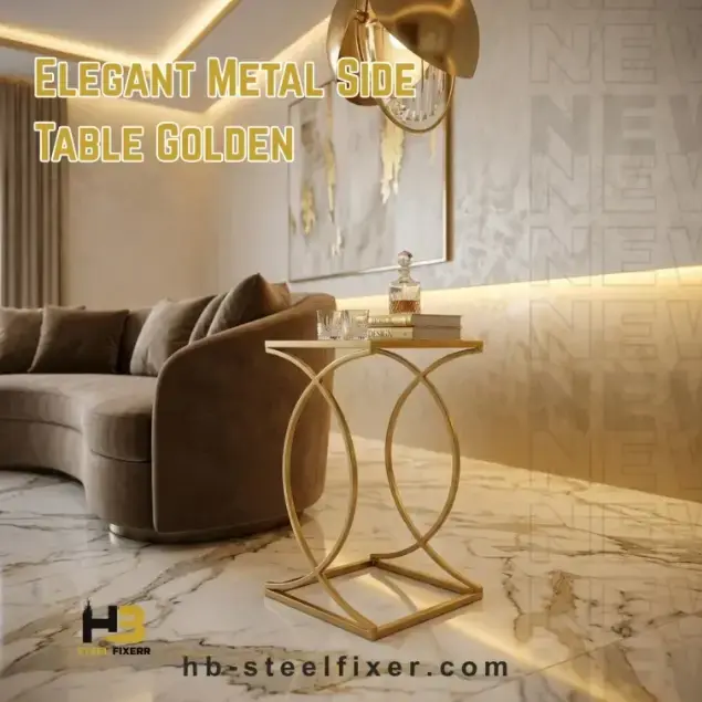 HB Steel Fixer Premium Gold Side Table