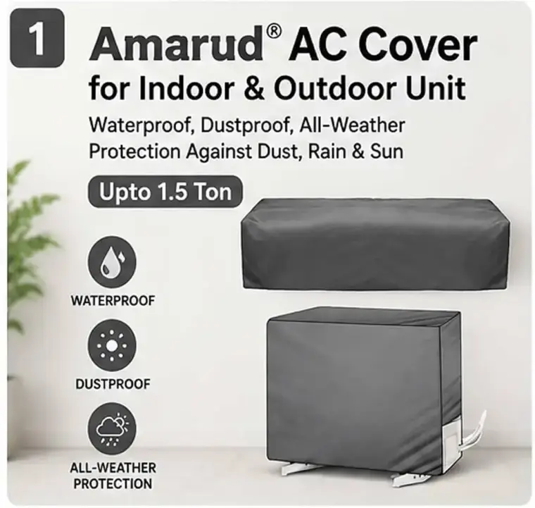 ​2 Pcs Waterproof AC Indoor and Outdoor Unit Cover Dustproof