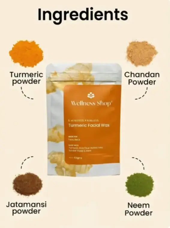 Turmeric Facial Wax Painless, 1 Pc