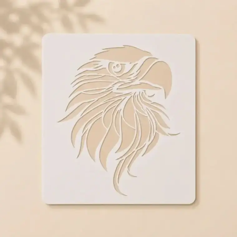 Casvena Eagle Head Stencil Reusable Stencil for Wall