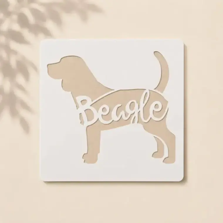 Casvena Beagle Stencil Reusable Stencil for Wall