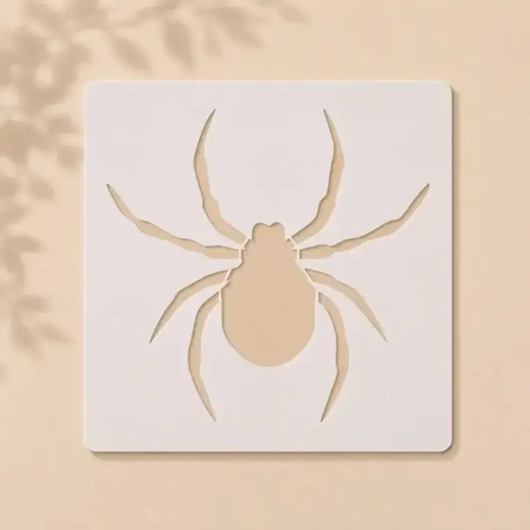 Casvena Spider Reusable Stencil for Wall & Canvas Painting