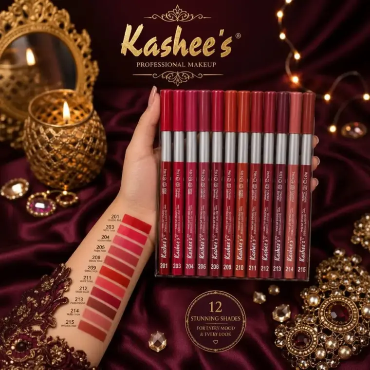 Kashees High Pigmented Creamy Lip Pencil 6 PCs