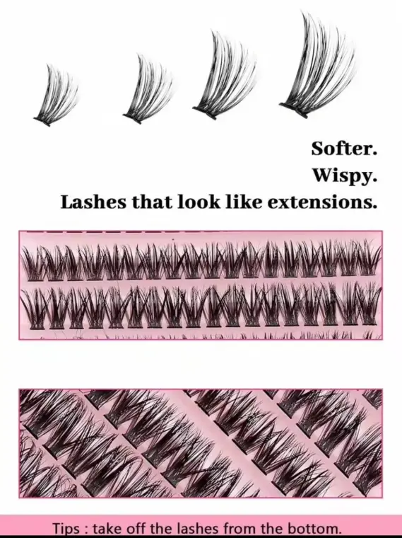 3 In 1 Eyelash Kit With Glue &Applicator, Lashes Box 1 Pc