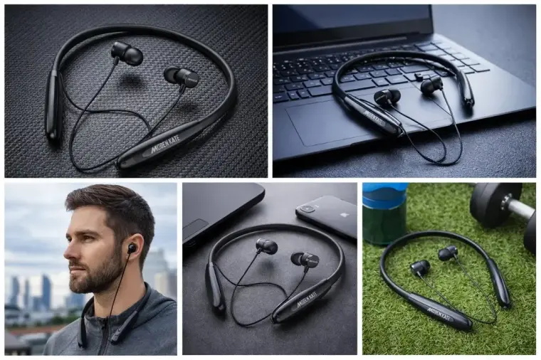 Modern K8 Neckband Wireless Earphones | Bluetooth 5.2