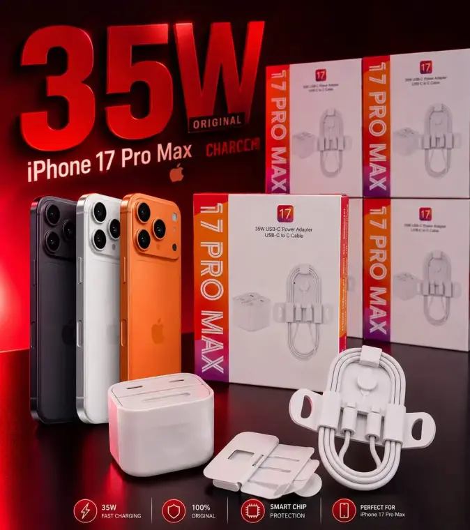 Wholesale 35W 3 Pin iPhone Fast Charger Pack With C-C Cable