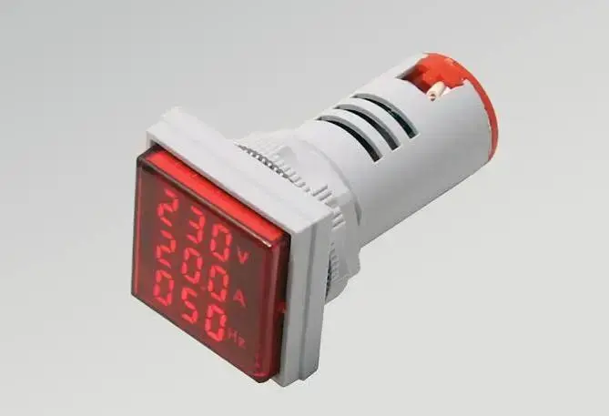 Digital 3 in 1 AC Ammeter, Voltmeter, Hz 22mm Indicator